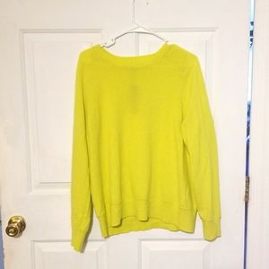 Banana Republic Size XL Italian Merino Blend Yellow Lime Color NWT